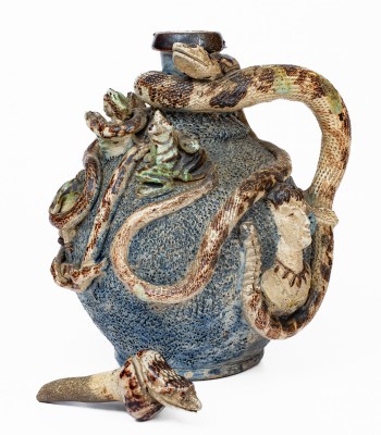 Anna Pottery Snake Jug w/ Bear