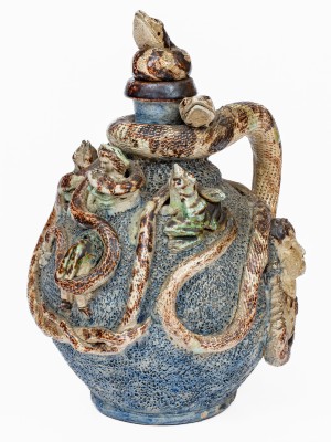 Anna Pottery Snake Jug w/ Bear