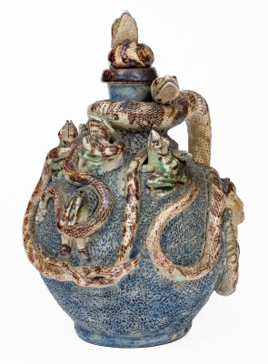 Anna Pottery Snake Jug w/ Bear