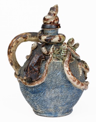 Anna Pottery Snake Jug w/ Bear