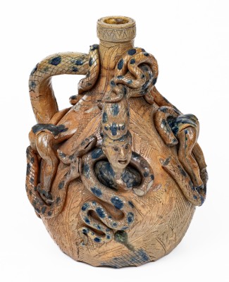 Anna Pottery Snake Jug w/ Man Trapped Inside