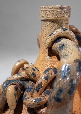 Anna Pottery Snake Jug w/ Man Trapped Inside