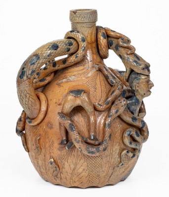 Anna Pottery Snake Jug w/ Man Trapped Inside