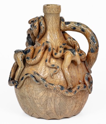 Anna Pottery Snake Jug w/ Man Trapped Inside