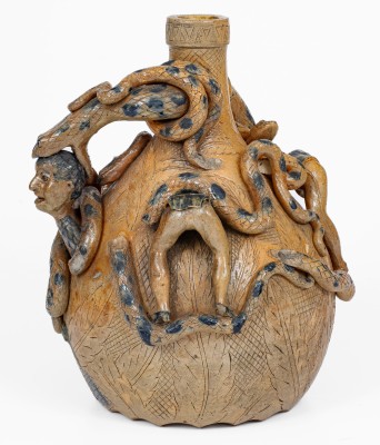 Anna Pottery Snake Jug w/ Man Trapped Inside