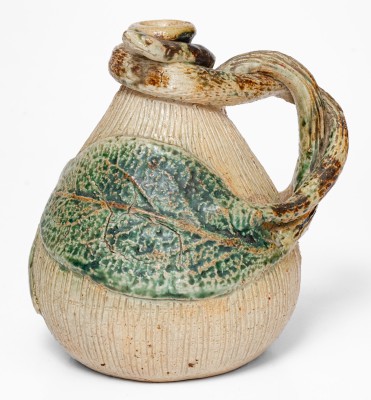 Rare and Fine Temperance / Snake Jug, Anna or Texarkana Pottery, c1885