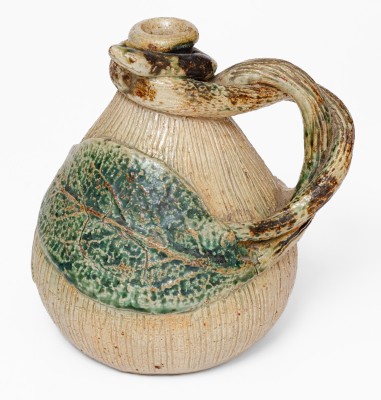 Rare and Fine Temperance / Snake Jug, Anna or Texarkana Pottery, c1885