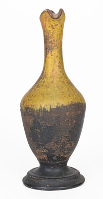 Unusual Snake-Handled American Redware Ewer, late 19th century