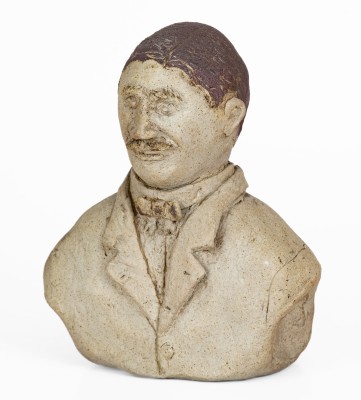 Very Fine Hand-Modeled Stoneware Bust