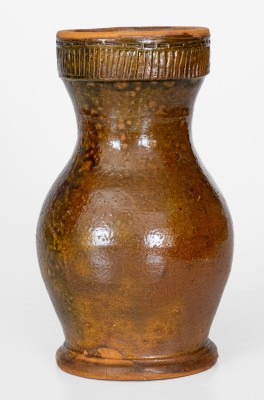 Rare WINCHESTER / POTTERIES / VA Redware Vase, Round Hill Pottery, Frederick County, VA, circa 1930