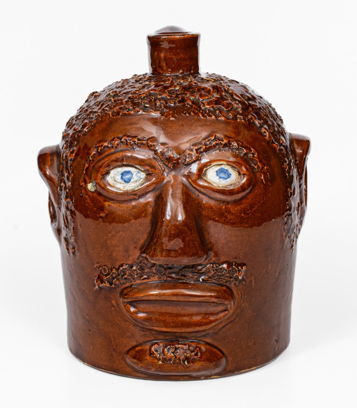 Fine Ohio Stoneware Face Jug, early 20th century