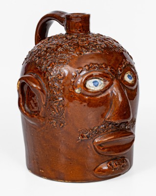 Fine Ohio Stoneware Face Jug, early 20th century