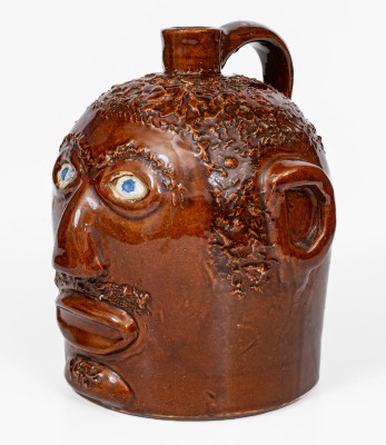 Fine Ohio Stoneware Face Jug, early 20th century