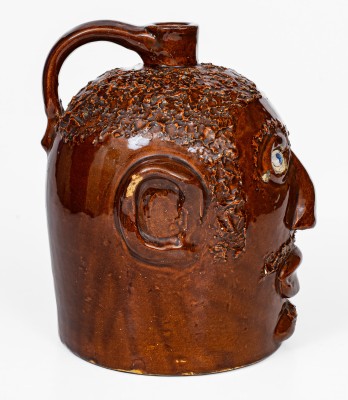 Fine Ohio Stoneware Face Jug, early 20th century