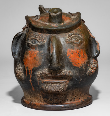 Extremely Rare and Important Made By Wm. Decker / July 9th 1892 Presentation Face Jug, Washington Co, TN
