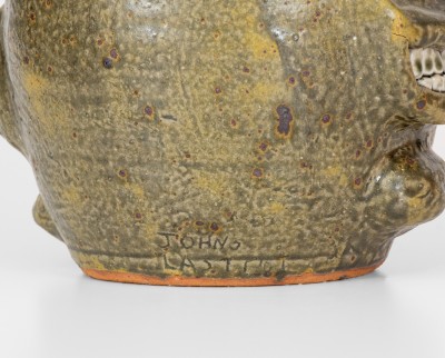 Unique and Important John Meaders Double Face Jug Inscribed 