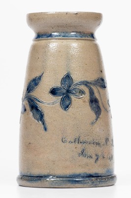 Important Stoneware Vase Made by Henry H. Remmey for His Wife, Philadelphia, 1871