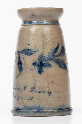 Important Stoneware Vase Made by Henry H. Remmey for His Wife, Philadelphia, 1871