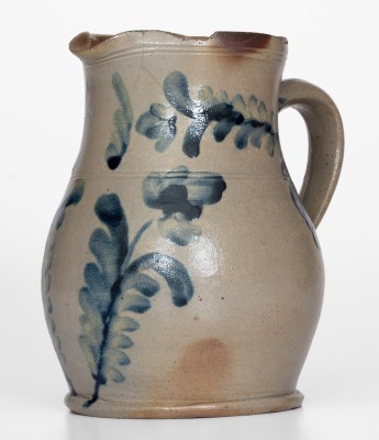 Extremely Rare One-Quart Stoneware Pitcher w/ Script 