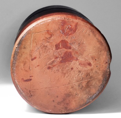 Exceedingly Rare and Important Redware Jar: 