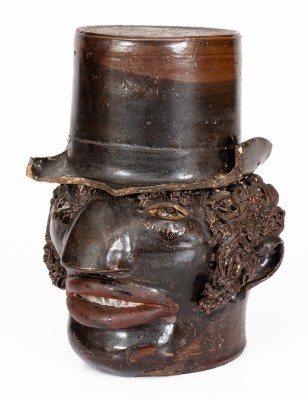 Exceptional Figural Stoneware Preacher Bank, probably Alabama, circa 1885