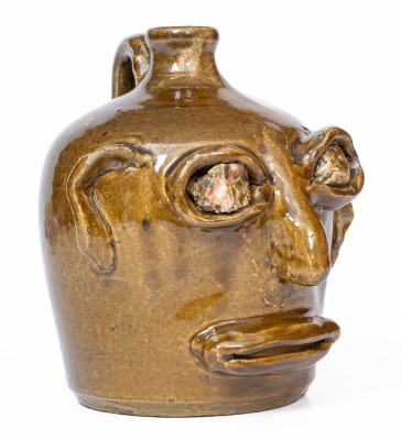 Extremely Rare Cheever and Lanier Meaders Rock Eye and Tooth Face Jug, circa 1967