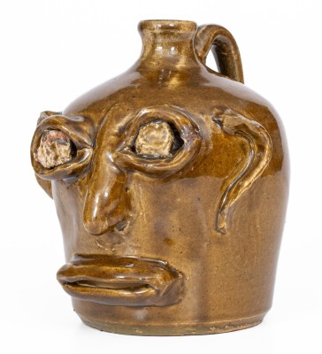 Extremely Rare Cheever and Lanier Meaders Rock Eye and Tooth Face Jug, circa 1967