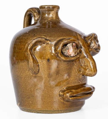 Extremely Rare Cheever and Lanier Meaders Rock Eye and Tooth Face Jug, circa 1967