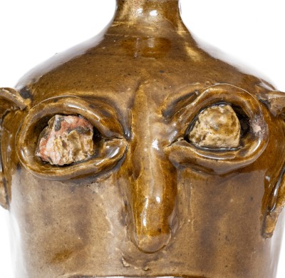 Extremely Rare Cheever and Lanier Meaders Rock Eye and Tooth Face Jug, circa 1967