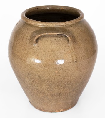 Alkaline-Glazed Stoneware Jar, Stamped 