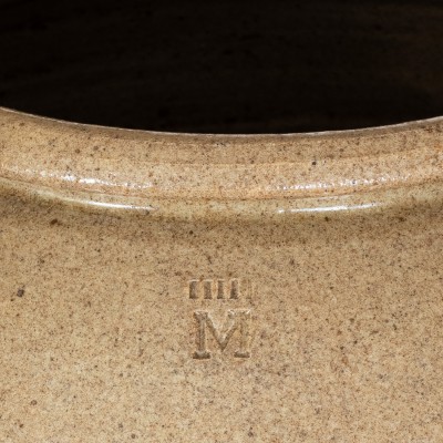 Alkaline-Glazed Stoneware Jar, Stamped 