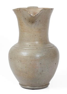 Extremely Rare J.D. CRAVEN Salt-Glazed Stoneware Pitcher, Randolph or Moore County, North Carolina