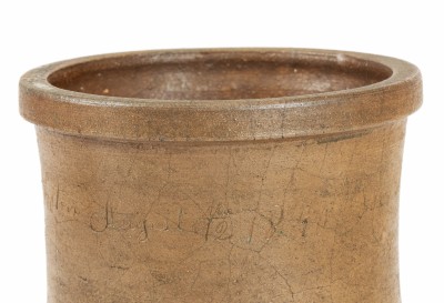 Possibly Unique Stoneware Presentation Flowerpot, J.R. Wooton at Benjamin Anderson Pottery, Hawkins Co, TN