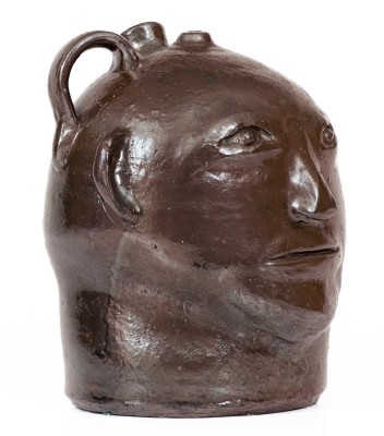 Very Rare Stoneware Face Jug attrib. William Hewell at the 