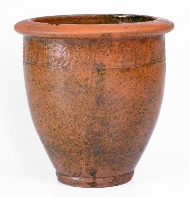 Rare Copper-Glazed Redware Jar attrib. J.A. Lowe or possibly Jackson Campbell, Greene County, TN