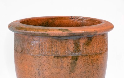 Rare Copper-Glazed Redware Jar attrib. J.A. Lowe or possibly Jackson Campbell, Greene County, TN