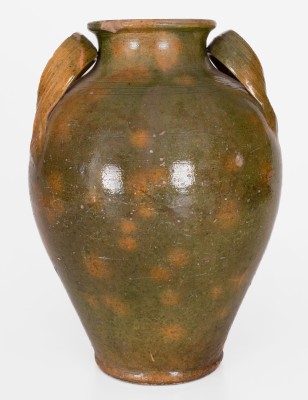 Rare and Fine Copper-Glazed Redware Jar attrib. Christopher Alexander Haun, Greene County, Tennessee