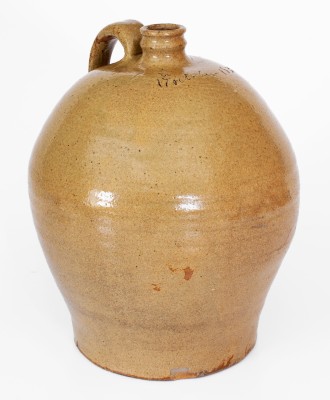 Very Rare attrib. David Drake, Pottersville, Edgefield District, SC Stoneware Jug: 