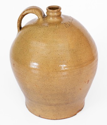 Very Rare attrib. David Drake, Pottersville, Edgefield District, SC Stoneware Jug: 