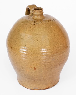 Very Rare attrib. David Drake, Pottersville, Edgefield District, SC Stoneware Jug: 