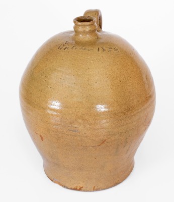 Very Rare attrib. David Drake, Pottersville, Edgefield District, SC Stoneware Jug: 