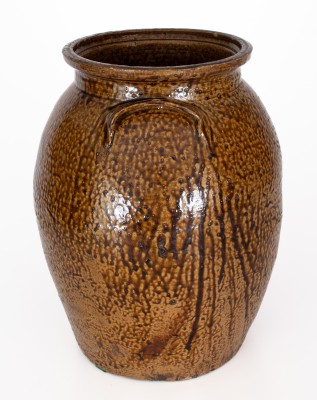 Fine Alkaline-Glazed Stoneware Jar, attrib. Davidson Family, Blount County, Alabama, c1860