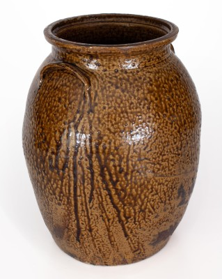 Fine Alkaline-Glazed Stoneware Jar, attrib. Davidson Family, Blount County, Alabama, c1860