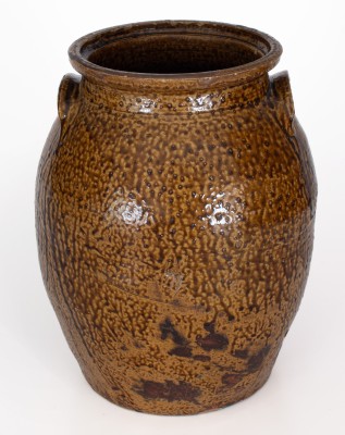 Fine Alkaline-Glazed Stoneware Jar, attrib. Davidson Family, Blount County, Alabama, c1860