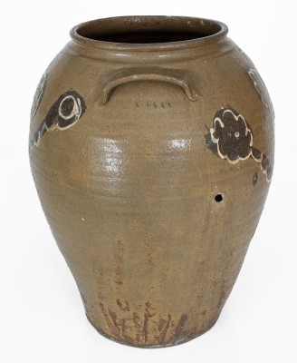 Exceptional Five-Gallon Stoneware Jar w/ Elaborate Two-Color Slip Decoration, att. Phoenix Factory, Edgefield District, SC, c1840