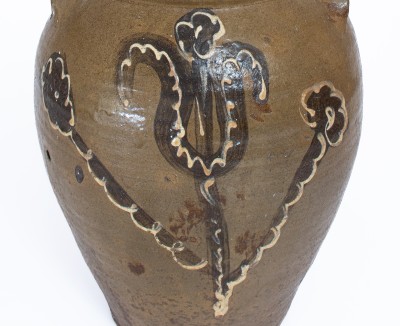 Exceptional Five-Gallon Stoneware Jar w/ Elaborate Two-Color Slip Decoration, att. Phoenix Factory, Edgefield District, SC, c1840