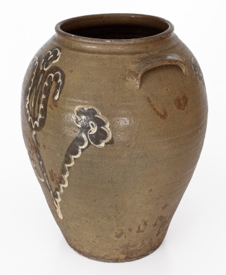 Exceptional Five-Gallon Stoneware Jar w/ Elaborate Two-Color Slip Decoration, att. Phoenix Factory, Edgefield District, SC, c1840