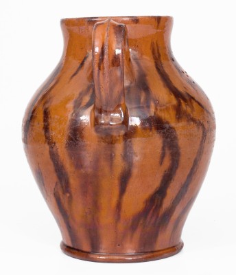 Exceptional Cain Pottery, Sullivan County, Tennessee Redware Jar Inscribed 