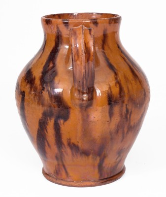 Exceptional Cain Pottery, Sullivan County, Tennessee Redware Jar Inscribed 