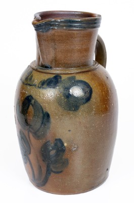 Rare A. KEISTER & .CO / STRASBURG, VA Two-Gallon Stoneware Pitcher w/ Elaborate Decoration, circa 1850